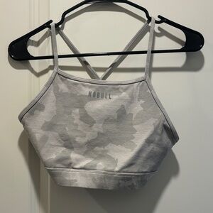 NOBULL Light Gray Camo Sports Bra